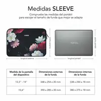Funda Ordenador Neopreno Trendy Sleeve Neo Flowers 13,3 a 14\
