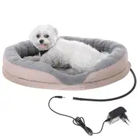 Cama Eléctrica Mascotas Perros Gatos , Calefactora Redonda 76x58cm, CR7431, Camry