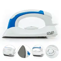 Plancha Ropa Vapor Viaje,Mango Plegable,Ligera,Regulador Temperatura, Adler,AD5015