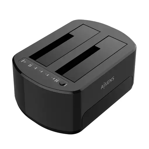 AISENS Estacion de Docking de Doble Bahia ASDS-D03B SATA 2.5/3.5 a USB 3.0/3.1 Gen