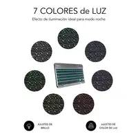 Teclado Retroiluminado Smart Bluetooth Para Tablet O Ipad  Gris Negro