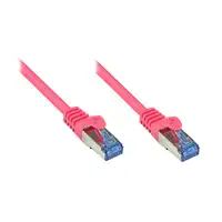 Alcasa Cat6a 2m cable de red Magenta S/FTP (S-STP)