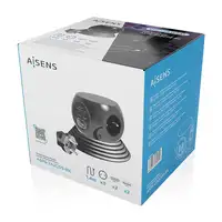 AISENS Regleta de Enchufes Sobremesa Multifuncion con 3 Tomas + 2xUSB-C, 2xUSB-A,
