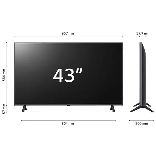 LG UHD 43UR78006LK.API Televisor 109,2 cm (43\) 4K Ultra HD Smart TV Wifi Negro