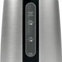 Bosch TWK3P420 tetera eléctrica 1,7 L 2400 W Negro, Acero inoxidable