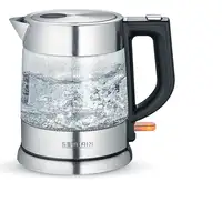 Severin WK 3468 tetera eléctrica 1 L 2200 W Negro, Acero inoxidable, Transparente